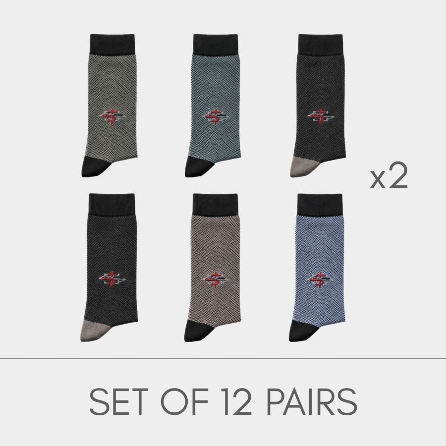 Men’s Elite Knit Comfort Socks - 12 Pairs