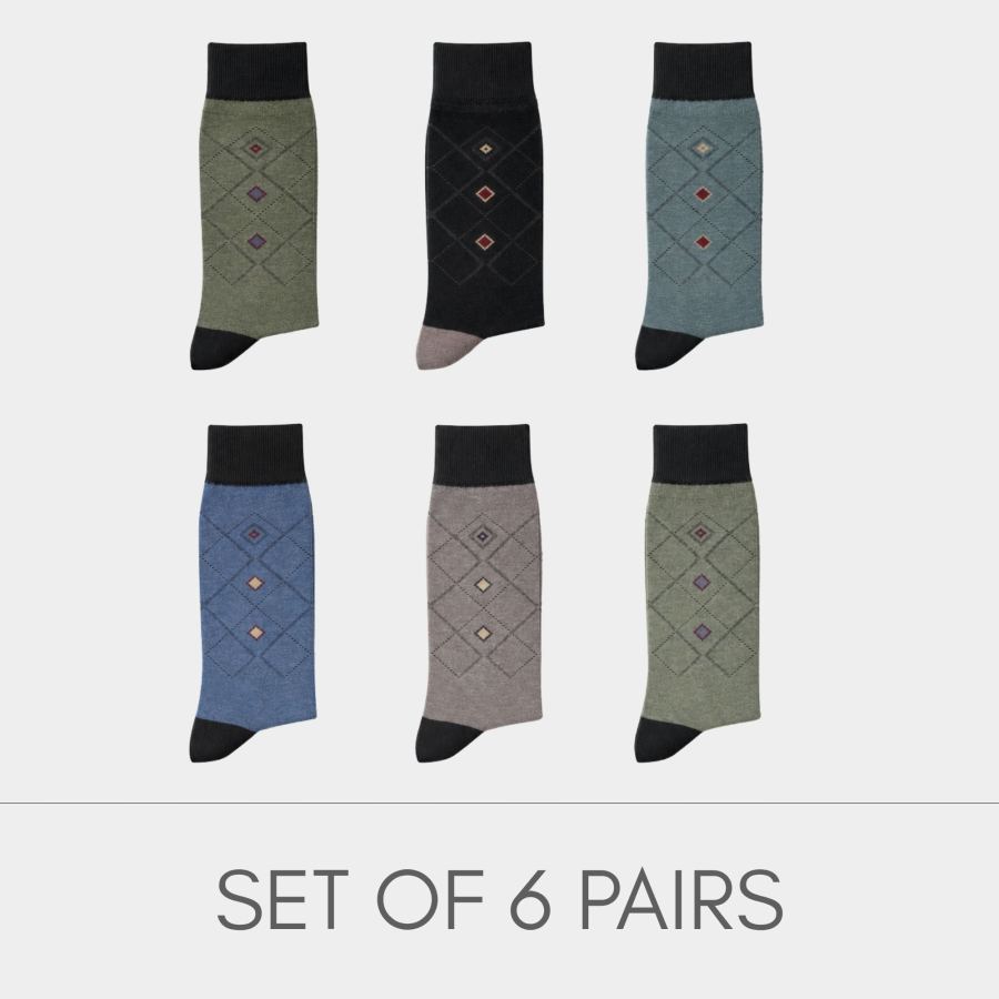 Men’s Formal Argyle Knit Socks