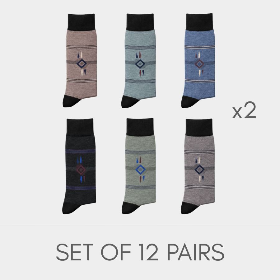Urban Nomad Textured Socks | 12 Pairs