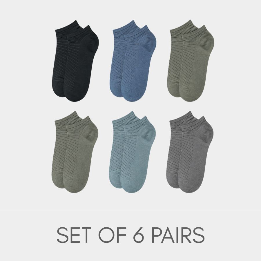 Linear Texture Ankle Socks