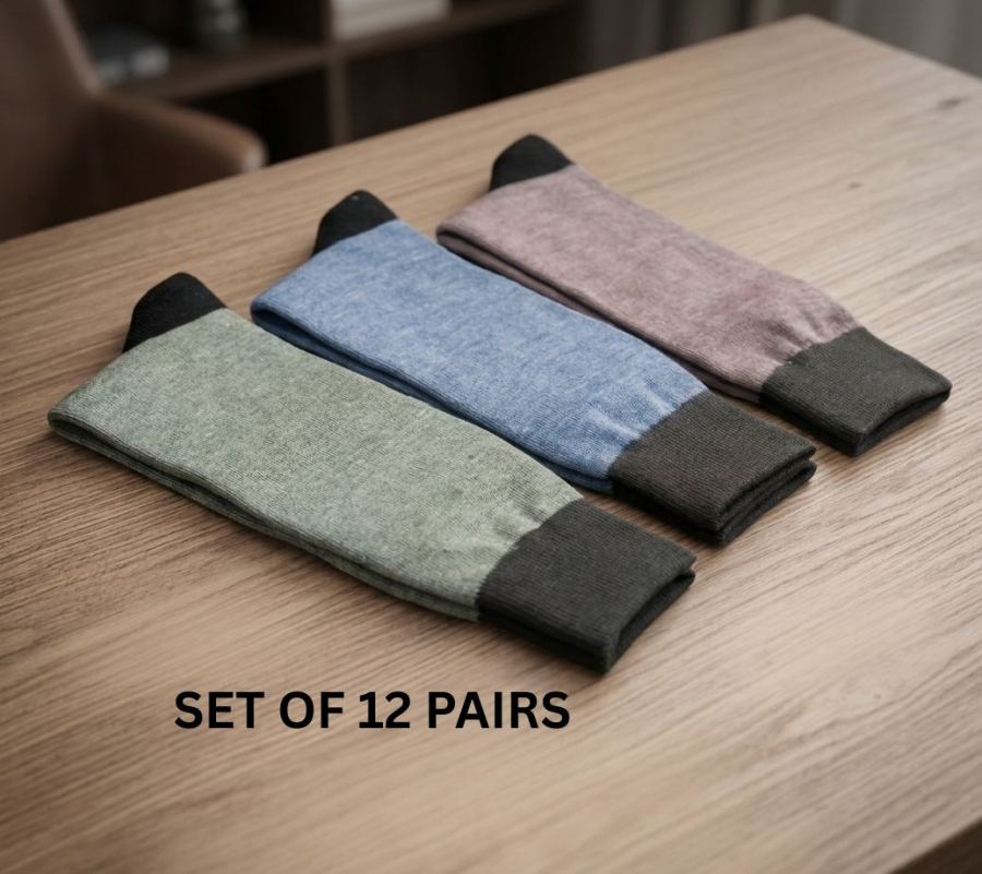 Premium Comfort Crew Socks  Set of 12 pairs
