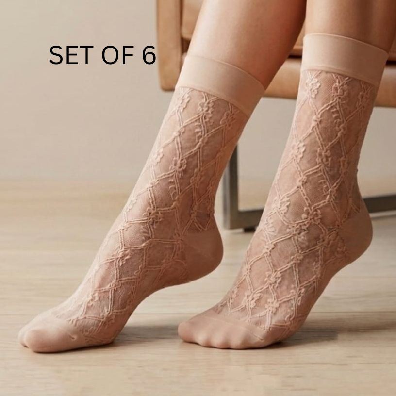 Ladies Transparent Nylon Socks.