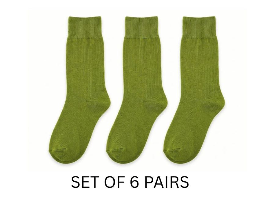 Classic Olive Cotton Socks . Article 226